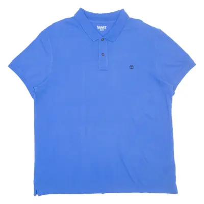 TIMBERLAND Slim Fit Mens Polo Shirt Blue 2XL