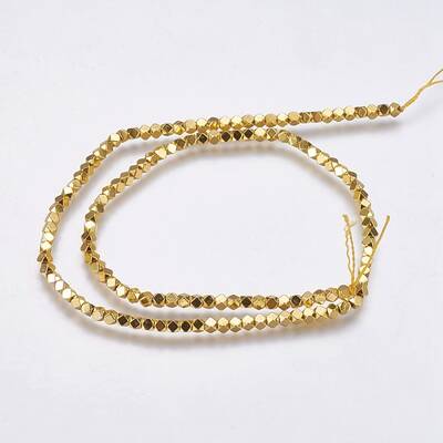 Electroplate Non-magnetic Synthetic Hematite Bead Strands