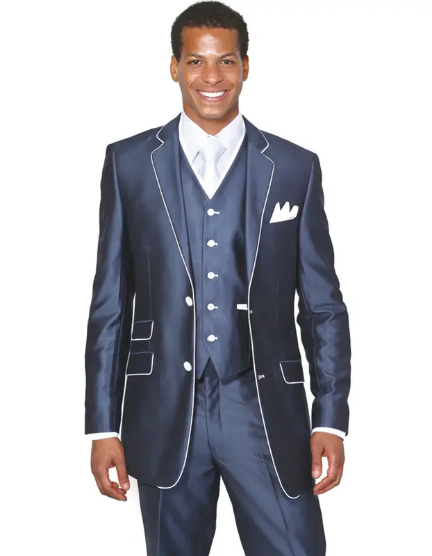 Mens Navy Blue Wedding Tuxedo - Dark Blue Tuxedo Suit