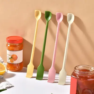 2 in 1 Silicone Food Spatula Spoon, 1 Count Multifunctional Mini Scraper, Baking Tool, Kitchen Baking Tool for Home Use, Dura...