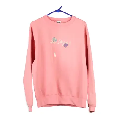 Las Vegas Unbranded Sweatshirt - Large Pink Cotton Blend