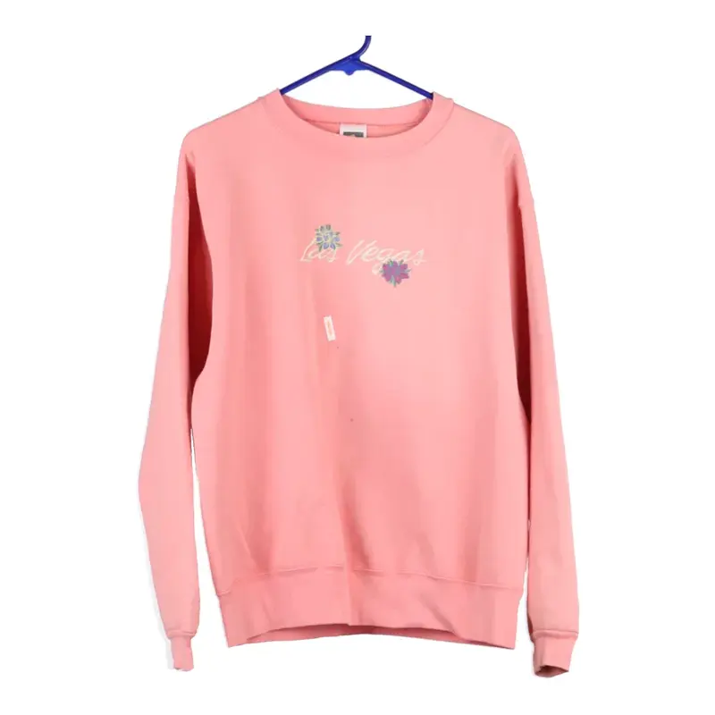 Las Vegas Unbranded Sweatshirt - Large Pink Cotton Blend