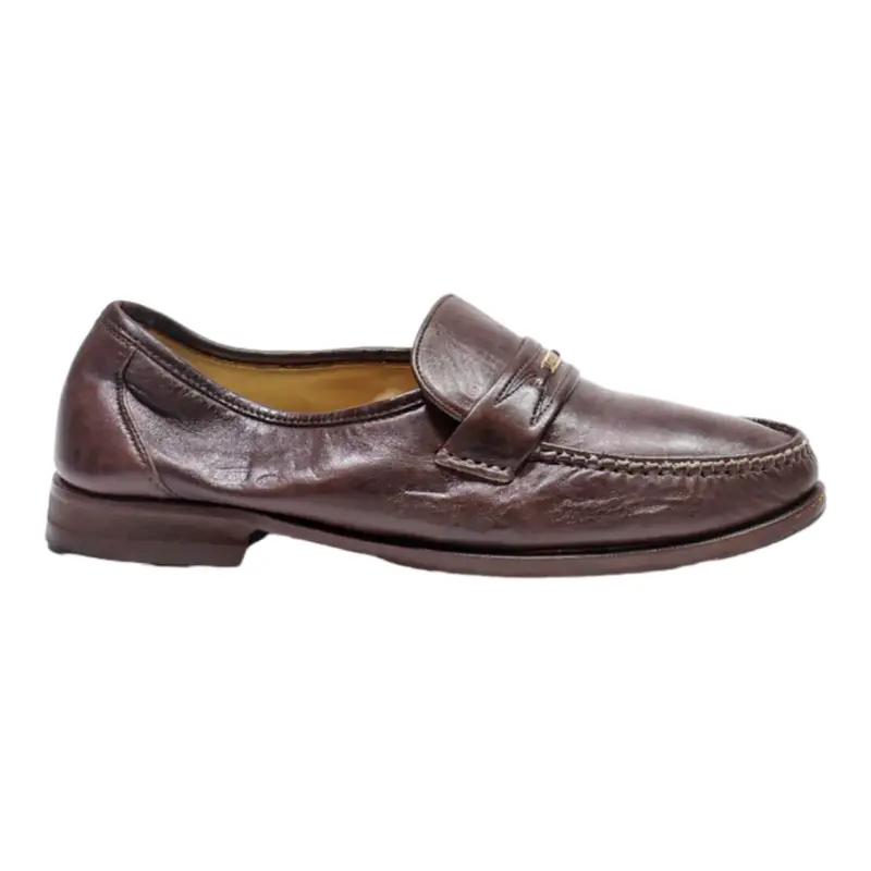 BALLY Loafer Shoes Black Leather Womens UK 4