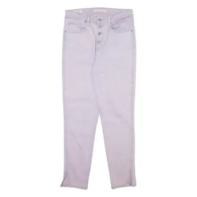 LEVI'S 722 High Rise Big E Womens Jeans Pink Slim Skinny W28 L27