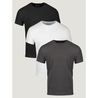 Fresh Clean Threads Basics Crew Neck T-shirt - 3-Pack - Ultra-Soft Fabric, Classic Fit - Choose Your Size/ Color Menswear Top...