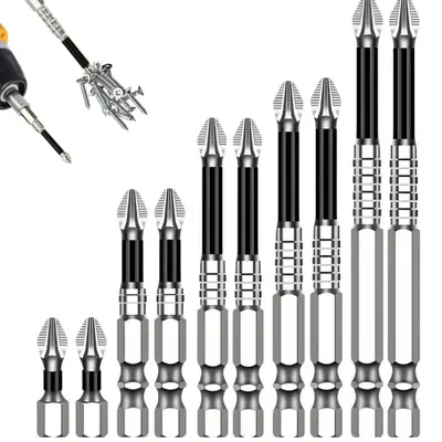 K5 Impact-Resistant and Non-Slip Bit,Impact Driver Bit Set,Titanium Alloy Impact Non-Slip Cross Head,High Magnetic Screwdrive...