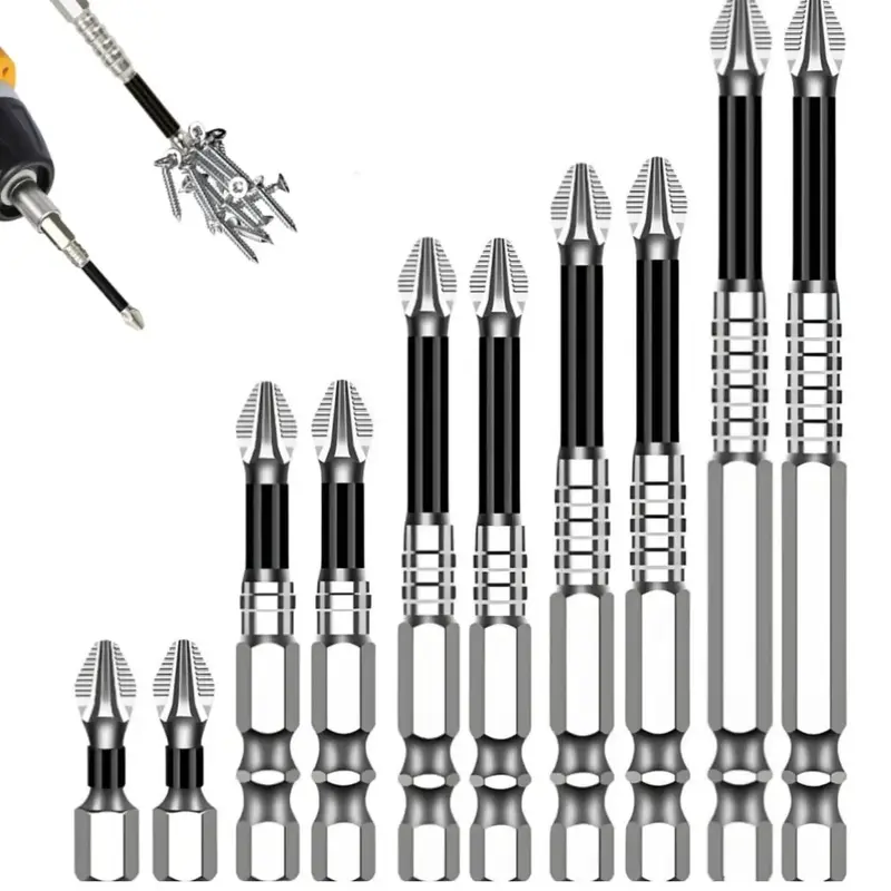 K5 Impact-Resistant and Non-Slip Bit,Impact Driver Bit Set,Titanium Alloy Impact Non-Slip Cross Head,High Magnetic Screwdrive...
