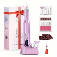 Electric Nail Drill, Cordless, Portable, Rechargeable Nail File Kit for Acrylic Gel Nails, Suitable for beginners, with Nail ...