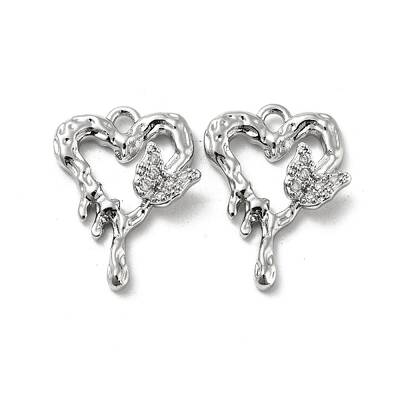 Brass Micro Pave Cubic Zirconia Pendants