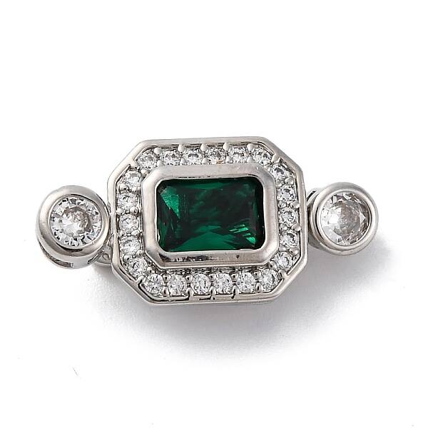 Brass Micro Pave Cubic Zirconia Box Clasps