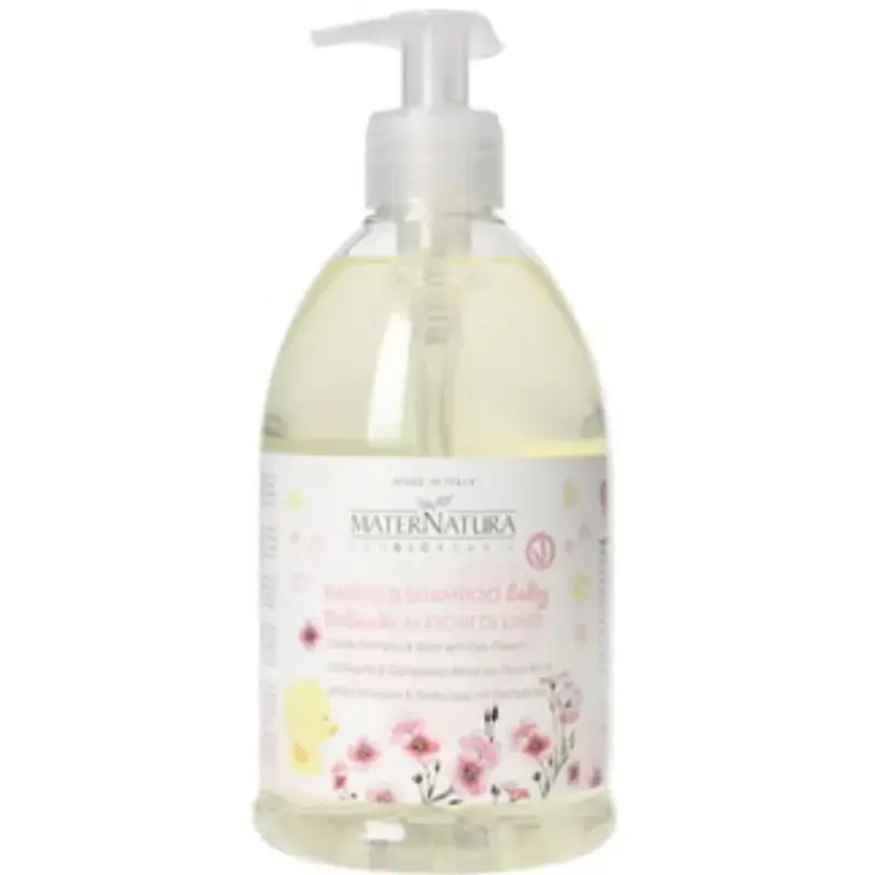 Maternatura BABY Delicate Bath & Shampoo with Flax Flowers, 500 ml