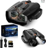 2025 New 4K Infrared Night Vision Binoculars with Compass and 3 Inch HD Display, 10x Digital Zoom for Hunting, Outdoor Campin...