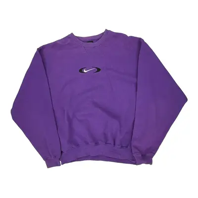 Nike Sweatshirt - Medium Purple Cotton Blend | Size: medium