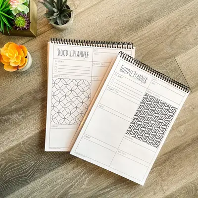 ADHD Brain Dump DoodlePlanner Spiral Notebook
