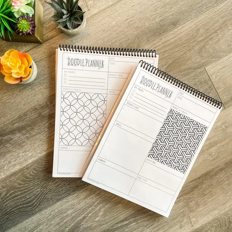 ADHD Brain Dump DoodlePlanner Spiral Notebook