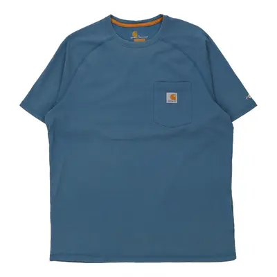 Carhartt T-Shirt - Large Blue Cotton