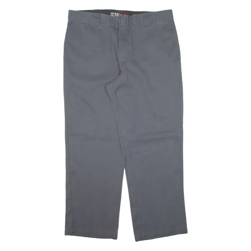 DICKIES 874 Workwear Mens Trousers Grey Regular Straight W38 L30
