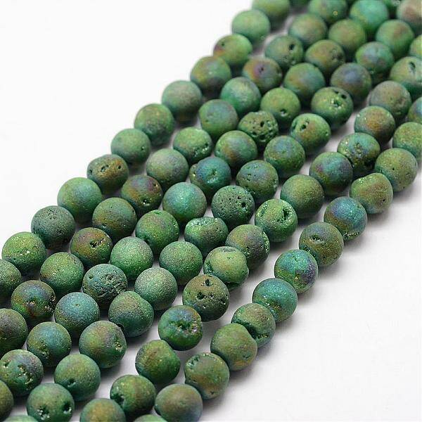 Electroplated Natural Quartz Crystal Beads Strands