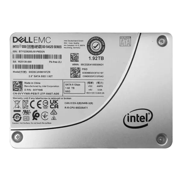 Dell 0VYYW8 | 1.92TB Triple-Level Cell SATA 6Gb/s 2.5-Inch Solid State Drive