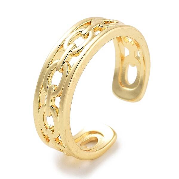 Rack Plating Brass Open Cuff Rings