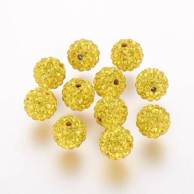 Polymer Clay Rhinestone Beads