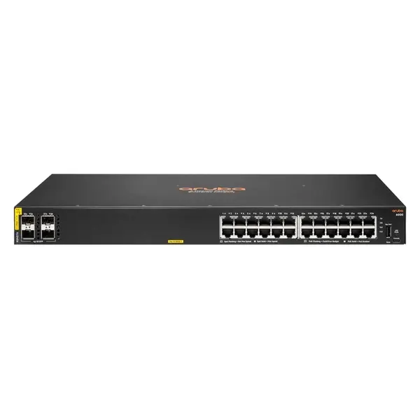 HP R8N87A | CX 6000 Series 6000 24G Class4 PoE 4SFP 24 x Rj-45 Ports 1000Base-T Class4 PoE + 4 x SFP Ports Layer 2 Managed St...