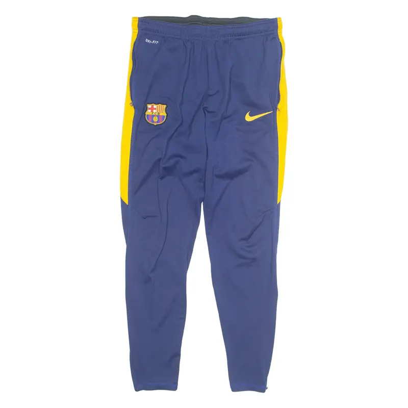NIKE DRI FIT FC Barcelona Mens Track Pants Blue Skinny M W29 L27