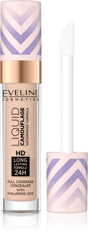 Eveline Cosmetics Liquid Camouflage Waterproof Concealer With Hyaluronic Acid Color 2.5 7.5 Ml