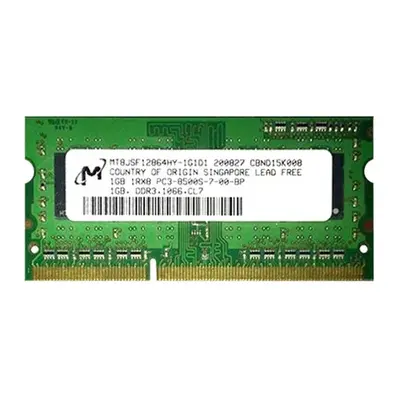 Micron MT8JSF12864HY-1G1D1 | 1GB DDR3-1066MHz PC3-8500 Non-ECC Unbuffered SODIMM CL7 1Rx8 1.5V 204-Pin Memory Module