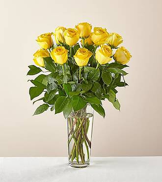 Long Stem Yellow Rose Bouquet