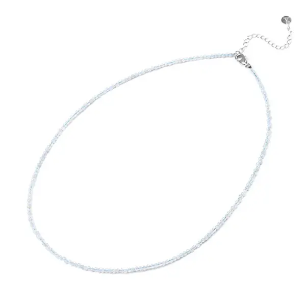 Agato Mineral Necklace with Chalcedony Beads POL-N17/47L