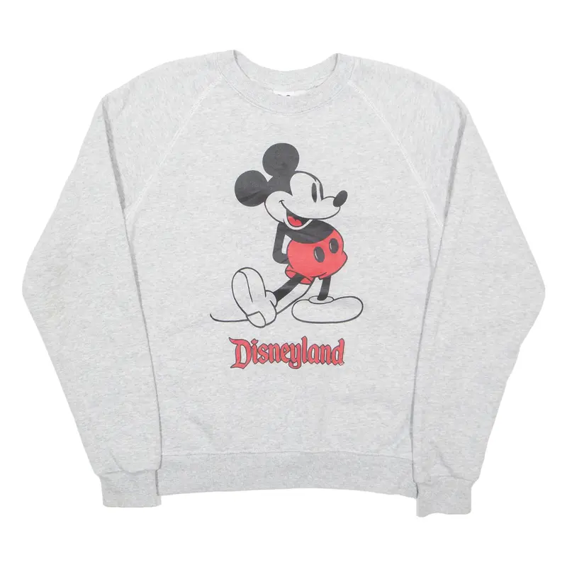 DISNEY Disneyland Mickey Mouse Womens Sweatshirt Grey S
