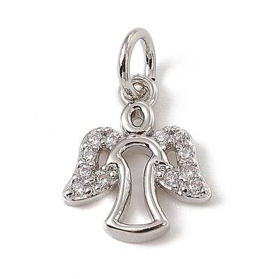Brass Micro Pave Cubic Zirconia Charms