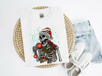 Skeleton Coffee Shirt Crew
