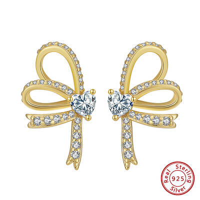925 Sterling Silver Micro Pave Clear Cubic Zirconia Stud Earrings
