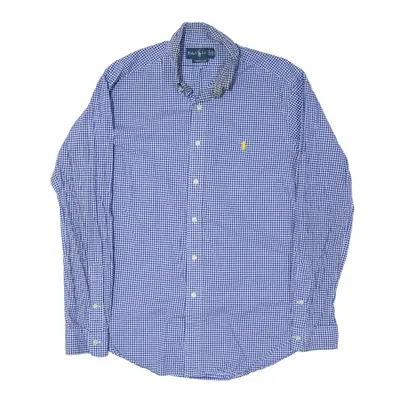 RALPH LAUREN Classic Fit Shirt Blue Gingham Long Sleeve Mens M