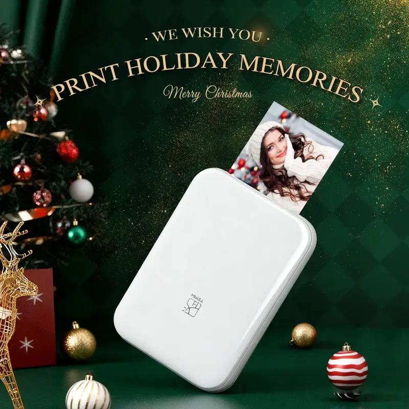 HPRT MT53 Mini Photo Printer, 2x3 Self-Adhesive Instant Color Photos, Wireless Bluetooth Sticker Printer for iPhone & Andro...