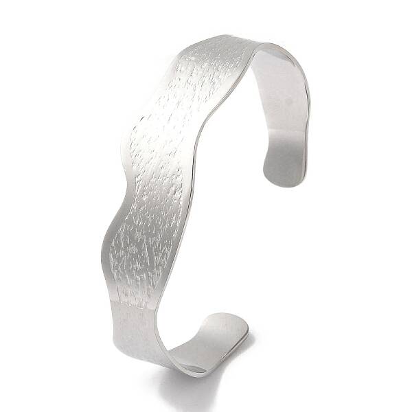 Non-Tarnish 304 Stainless Steel Open Cuff Bangles for Women