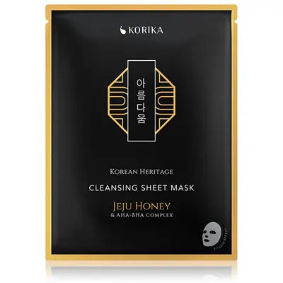 Korika Maschera Detergente In Tessuto Con Miele Di Jeju E Complesso Aha, Bha Korean Heritage (Maschera Detergente In Tessuto)...