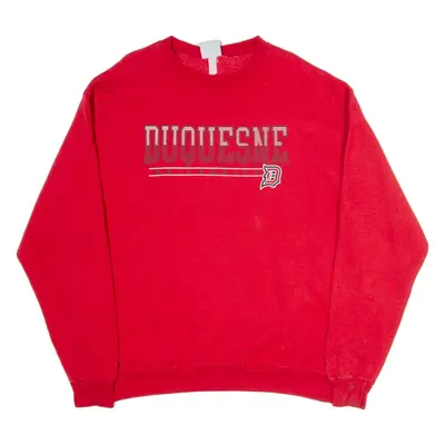 CHAMPION Womens Sweatshirt Red USA XL