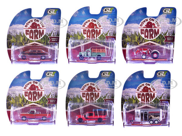 Down on the Farm Series 11 Set of 6 pieces 1/64 Diecast Models by Greenlight
