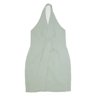 REISS Womens Bodycon Dress Green Sleeveless Knee Length UK 14