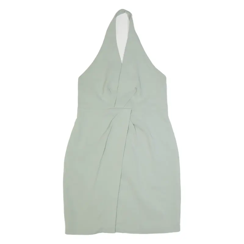 REISS Womens Bodycon Dress Green Sleeveless Knee Length UK 14