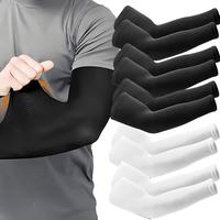 Ice Silk Arm Sleeves, 5 Pairs Sun-resistant Cooling Arm Sleeves, Sports Arm Sleeves for Outdoor Protective Sports, Fishing, G...