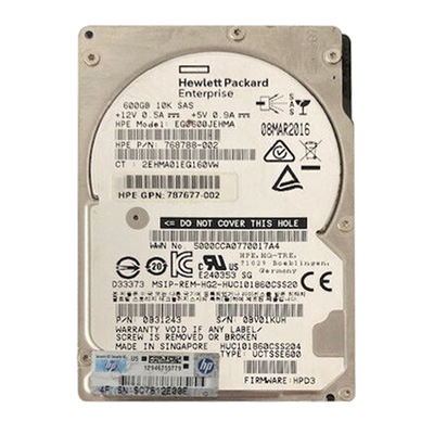 787677-002 HP 600GB 12Gb/s SAS 10000 2.5-inch Hard Drive