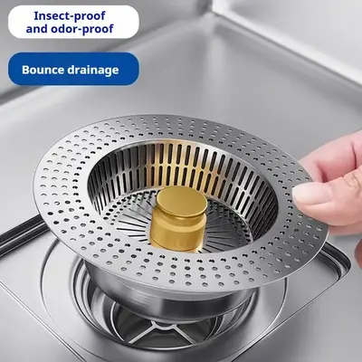 Stainless Steel Kitchen Sink Filter Sink Universal Sink Bounce Core Drainer kitchen sink Stainless Steel sink drain Sink Dra...