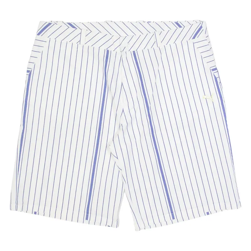 PUMA Mens Chino Shorts White Striped XL W38