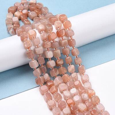 Natural Peach Moonstone Beads Strands