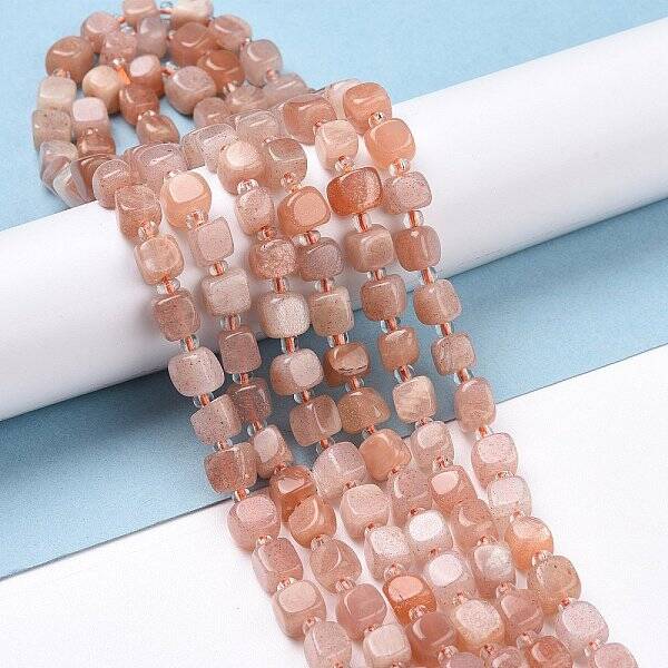 Natural Peach Moonstone Beads Strands