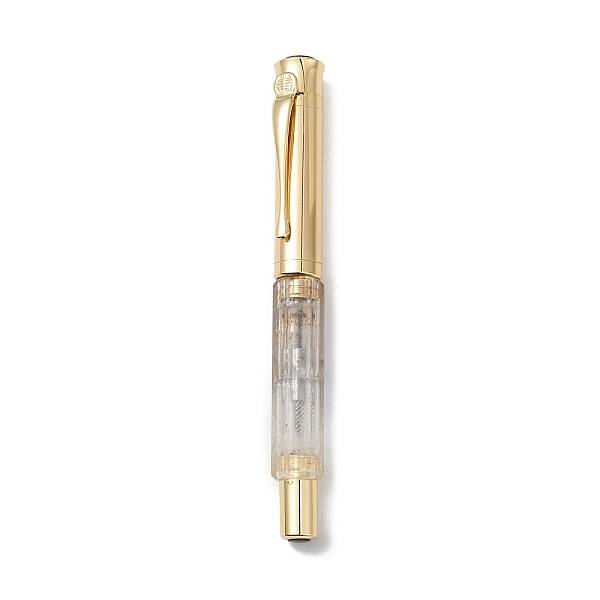 Natural Quartz Crystal Brass Pens
